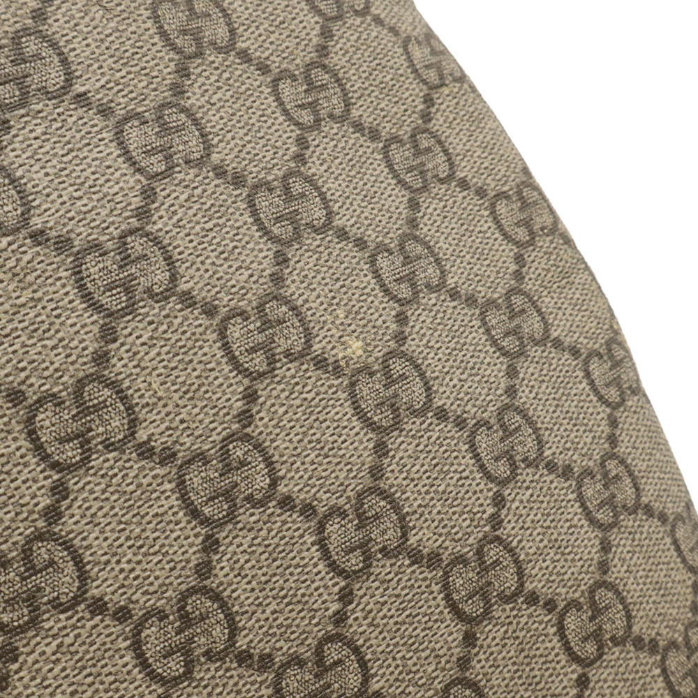GUCCI GG Supreme Plus Shoulder Bag in PVC and Leather, Khaki Beige, Brown, Da... - Picture 5 of 10